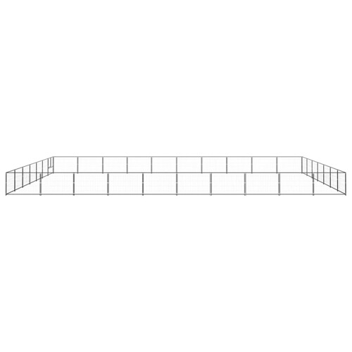 Kavez za pse crni 70 m² čelični - NOVO