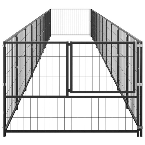 Kavez za pse crni 10 m² čelični - NOVO