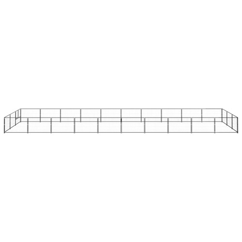 Kavez za pse crni 30 m² čelični - NOVO