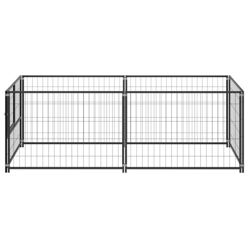 Kavez za pse crni 200 x 100 x 70 cm čelični - NOVO