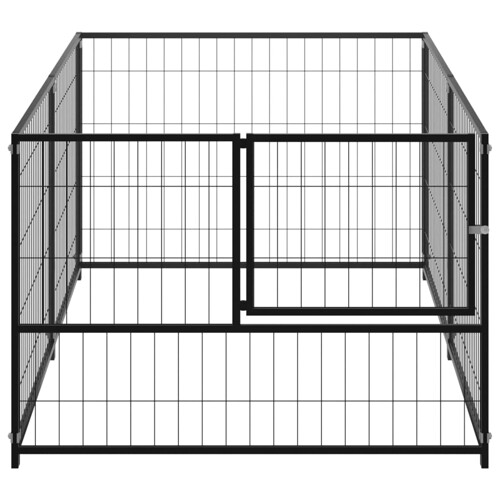 Kavez za pse crni 200 x 100 x 70 cm čelični - NOVO