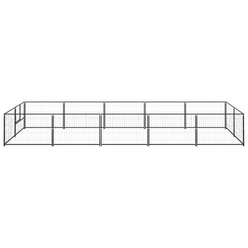 Kavez za pse crni 10 m² čelični - NOVO