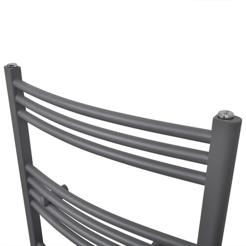 Kupaonski radijator za ručnike s prečkama zakrivljeni sivi 500x1160 mm - NOVO