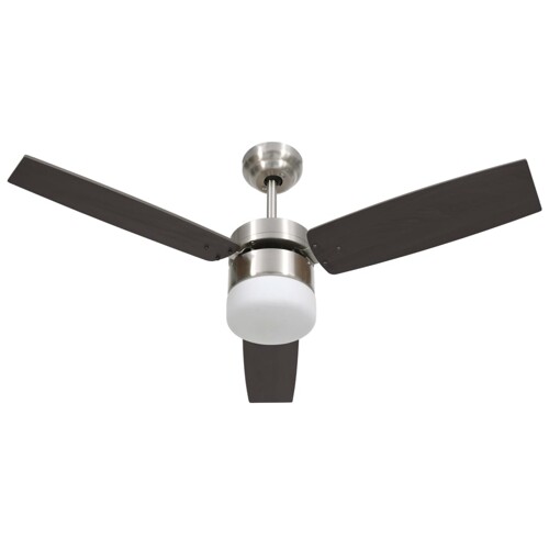 Stropni ventilator sa svjetlom i daljinskim 108 cm tamnosmeđi - NOVO