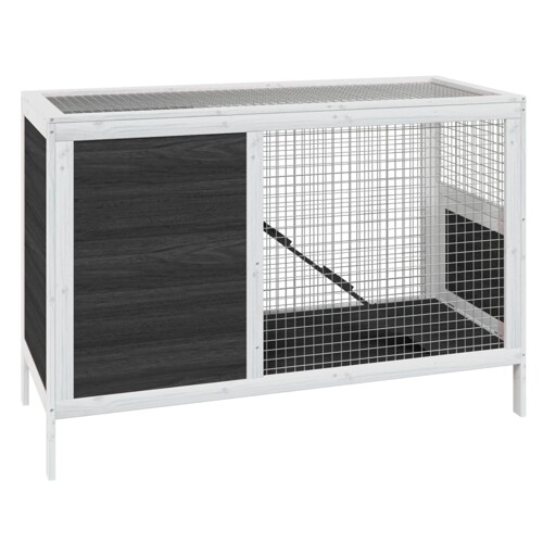 Kavez za zečeve sivi 103 x 44 x 69,5 cm od masivne borovine - NOVO