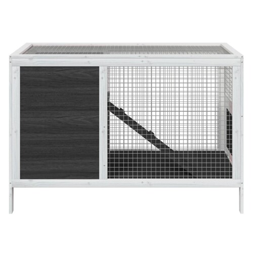 Kavez za zečeve sivi 103 x 44 x 69,5 cm od masivne borovine - NOVO
