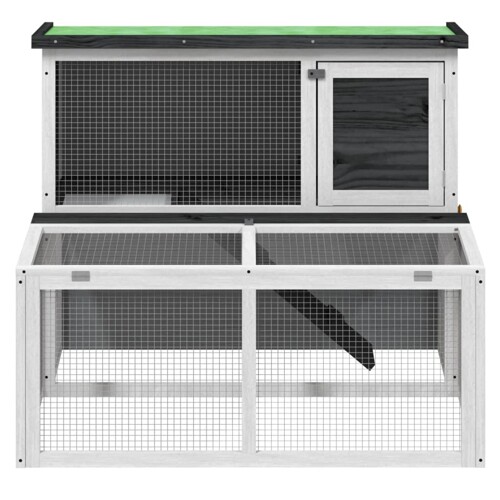 Kavez za zečeve sivi 102 x 90 x 84,5 cm od masivne borovine - NOVO