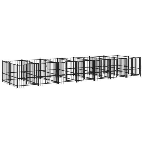 Vanjski kavez za pse čelični 13,14 m² - NOVO
