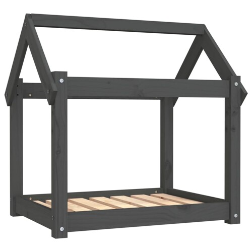 Krevet za pse sivi 71 x 55 x 70 cm od masivne borovine - NOVO