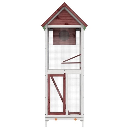 Kućica za ptice boja kave 60x58,5x160 cm od masivne borovine - NOVO