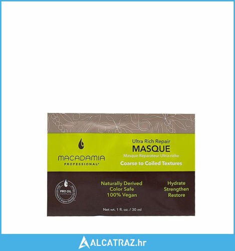 Obnavljajuća Maska za Kosu Macadamia Ultra Rich Moisture (30 ml) - NOVO