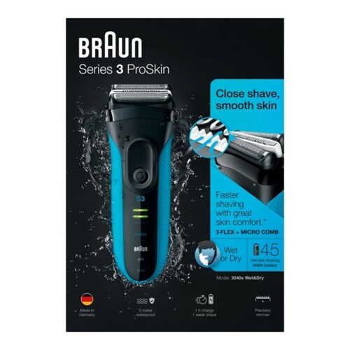 Električni brijač Braun 3040s Plava - NOVO