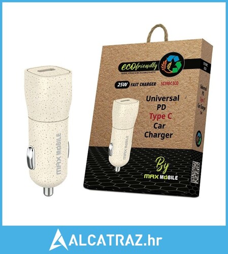 Maxmobile auto adapter pd fast charge type c, sc-198 25w eco - NOVO