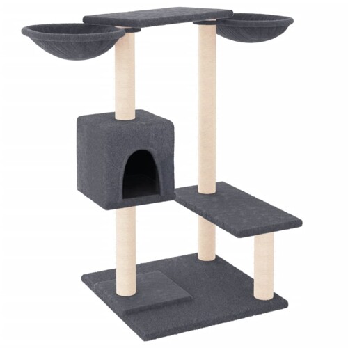 Penjalica za mačke sa stupovima za grebanje tamnosiva 82 cm - NOVO