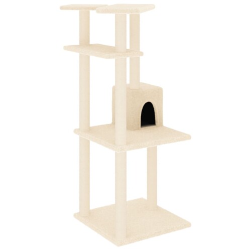 Penjalica za mačke sa stupovima za grebanje krem 123 cm - NOVO