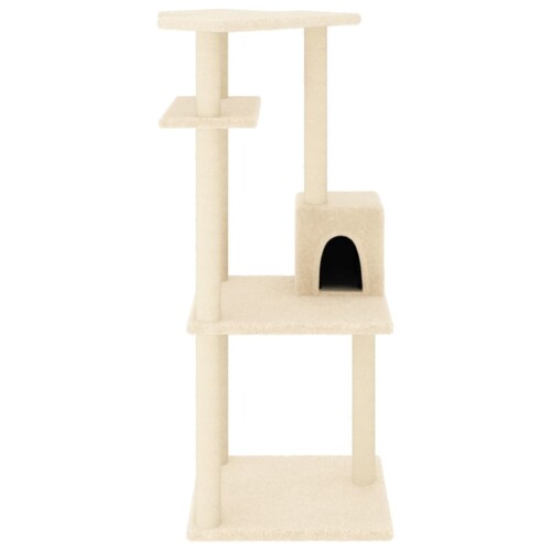 Penjalica za mačke sa stupovima za grebanje krem 123 cm - NOVO