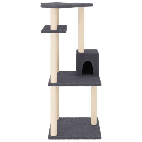 Penjalica za mačke sa stupovima za grebanje tamnosiva 123 cm - NOVO