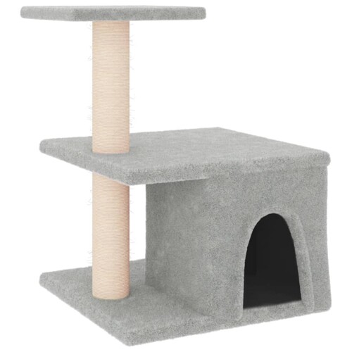 Penjalica za mačke sa stupovima za grebanje svjetlosiva 48 cm - NOVO