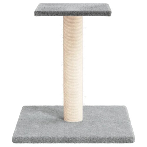 Grebalica za mačke s platformom svjetlosiva 38 cm - NOVO