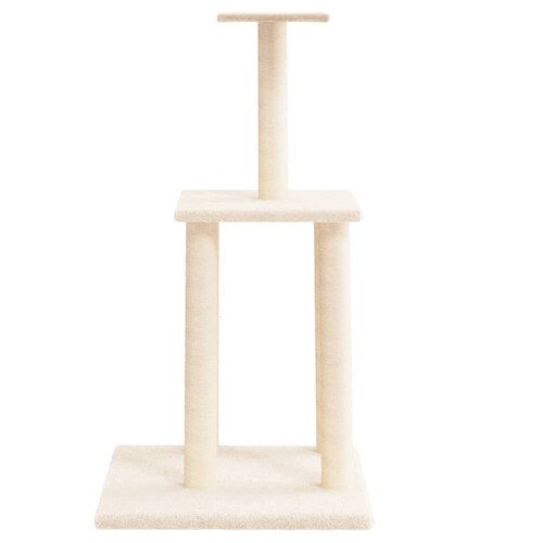 Penjalica za mačke sa stupovima za grebanje krem 85,5 cm - NOVO