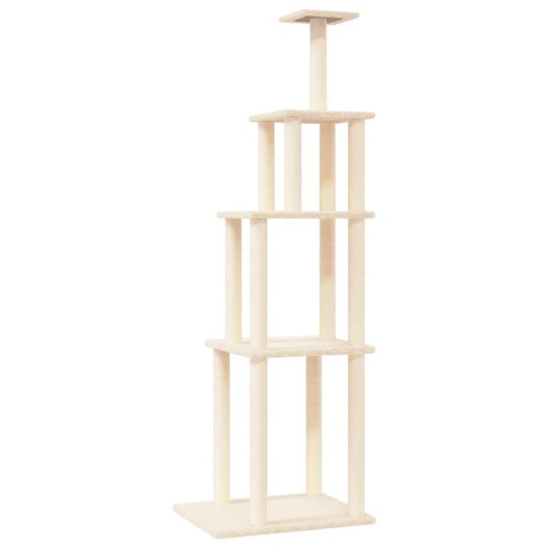Penjalica za mačke sa stupovima za grebanje krem 183 cm - NOVO