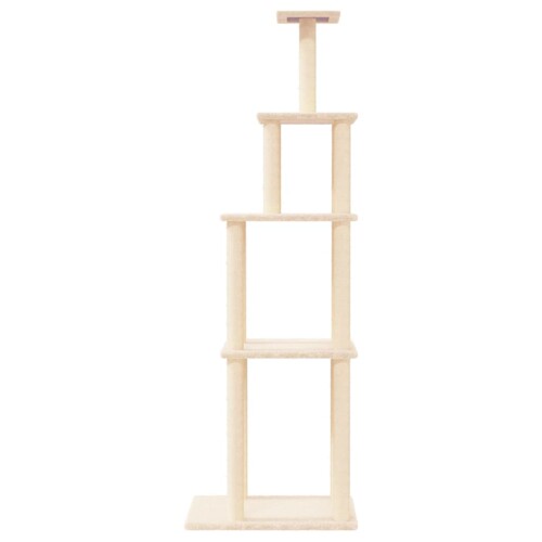 Penjalica za mačke sa stupovima za grebanje krem 183 cm - NOVO