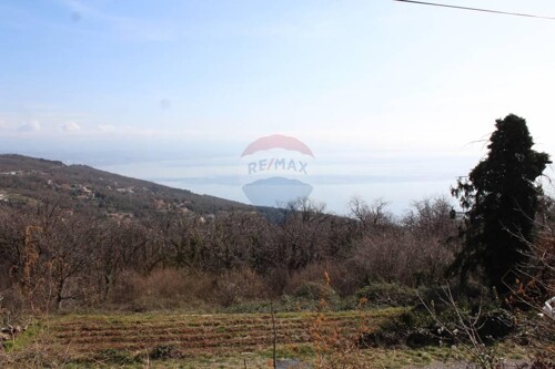 POLJANE- građevinski teren sa panoramskim pogledom na Kvarne