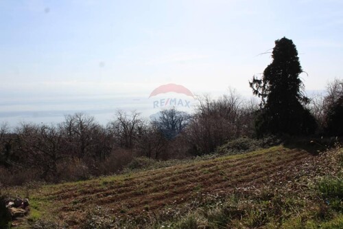 POLJANE- građevinski teren sa panoramskim pogledom na Kvarne