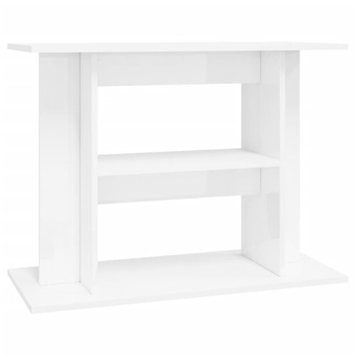 Stalak za akvarij sjajni bijeli 80x35x60 cm konstruirano drvo - NOVO