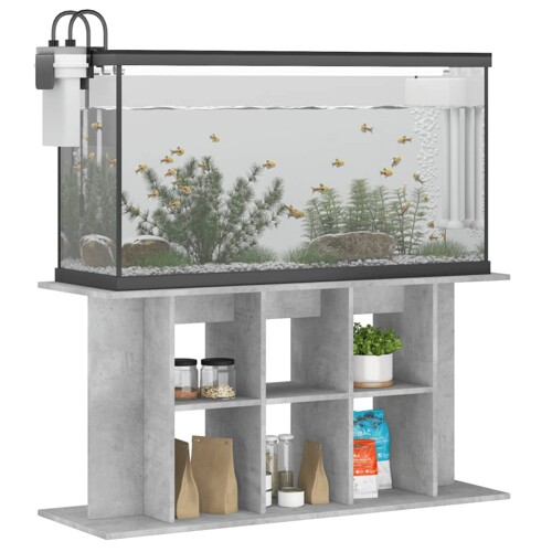 Stalak za akvarij boja betona 120x40x60 cm konstruirano drvo - NOVO