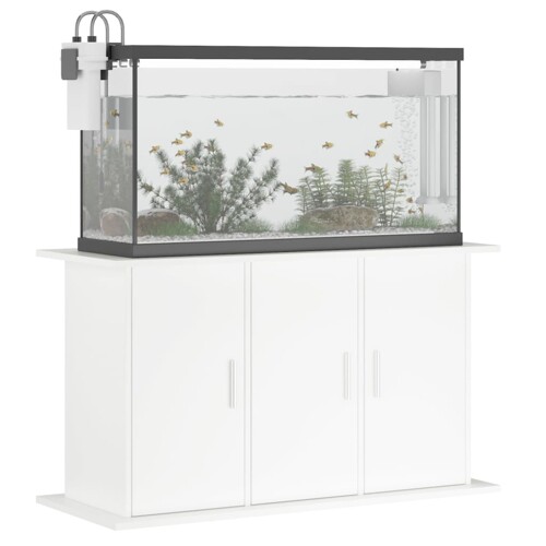 Stalak za akvarij bijeli 101 x 41 x 58 cm od konstruiranog drva - NOVO