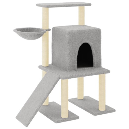 Penjalica za mačke sa stupovima za grebanje svjetlosiva 96,5 cm - NOVO