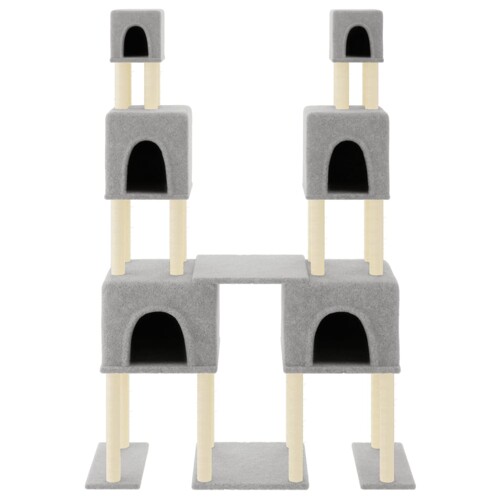 Penjalica za mačke sa stupovima za grebanje svjetlosiva 199 cm - NOVO