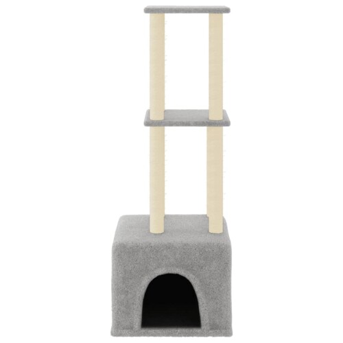 Penjalica za mačke sa stupovima za grebanje svjetlosiva 133,5cm - NOVO