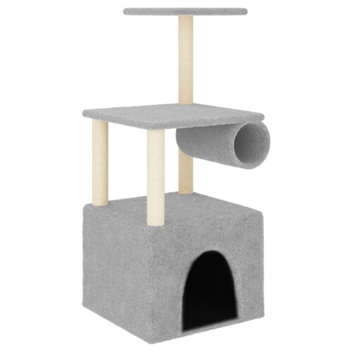 Penjalica za mačke sa stupovima za grebanje svjetlosiva 109,5cm - NOVO