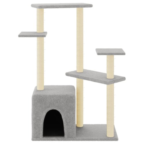Penjalica za mačke sa stupovima za grebanje svjetlosiva 107,5cm - NOVO
