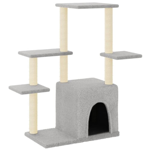 Penjalica za mačke sa stupovima za grebanje svjetlosiva 97,5 cm - NOVO
