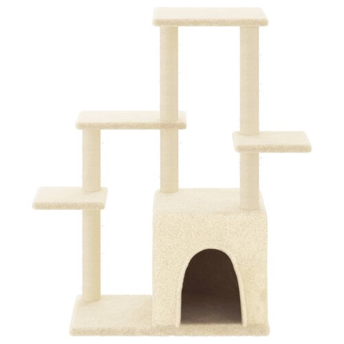 Penjalica za mačke sa stupovima za grebanje krem 97,5 cm - NOVO