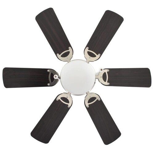 Ukrasni stropni ventilator sa svjetlom 82 cm tamnosmeđi - NOVO