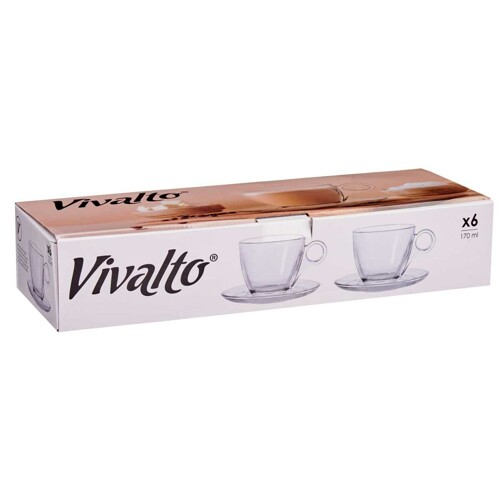 Šalica s Tanjurićem Providan Staklo 170 ml (6 kom.) - NOVO