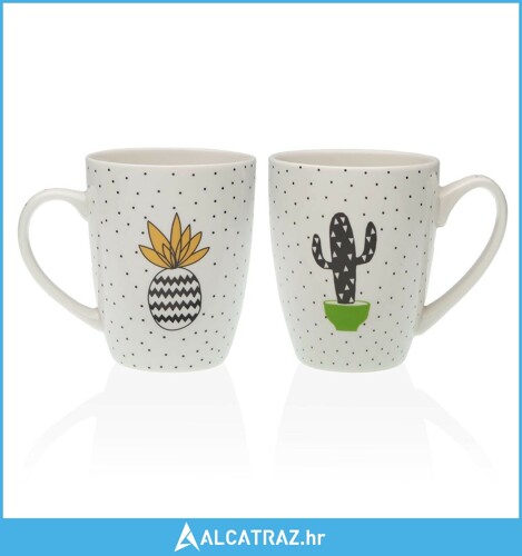 Velika Šalica Versa Kaktus Ananas 2 kom. Porculan - NOVO