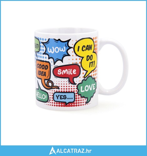 Tasīte Quid Comic Pisana Keramika 330 ml - NOVO