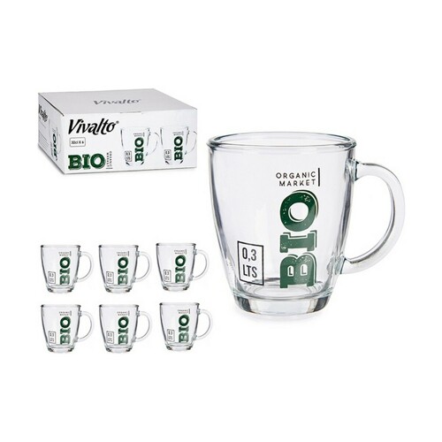 Velika Šalica Bio Providan Staklo 6 kom. (320 ml) - NOVO