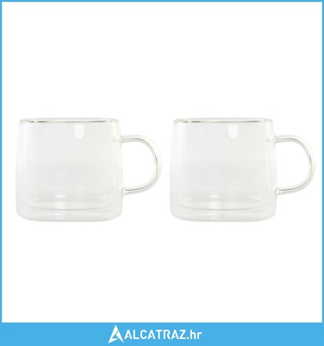 Set Šalica za Kavu DKD Home Decor Kristal Providan 260 ml Borosilikatno stak...
