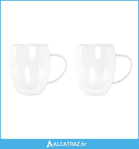 Set Šalica za Kavu DKD Home Decor Kristal Providan 350 ml Borosilikatno stak...