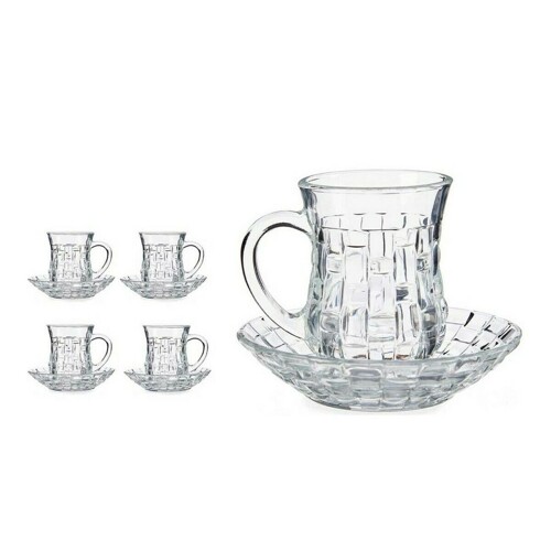 Set Šalica s Tanjurićima 125 ml Providan Staklo (12 x 9 x 12 cm) (4 kom.) -...