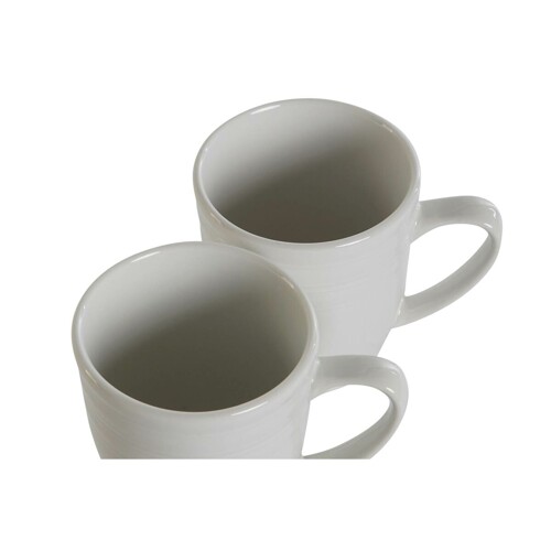 Set 4 Velikih Šalica DKD Home Decor Bijela Porculan 330 ml - NOVO