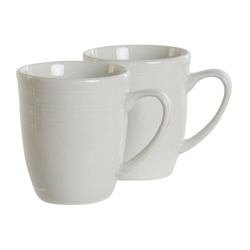 Set 4 Velikih Šalica DKD Home Decor Bijela Porculan 330 ml - NOVO