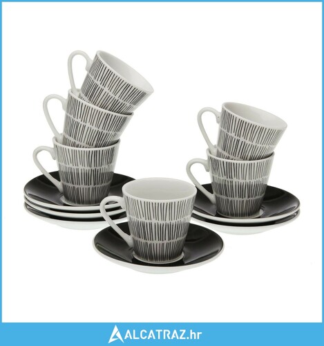 Set Šalica za Kavu Versa New Lines Porculan (6 Dijelovi) - NOVO
