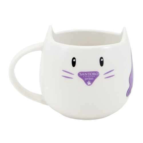 set Gorjuss Smitten kitten Tasīte Podmetači za čaše 2 Dijelovi Keramika C...